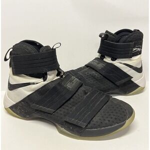 Size 13 - Nike LeBron Zoom Soldier 10 2016 Black White Basketball Shoes